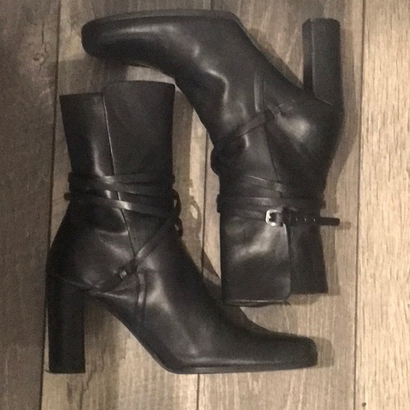 Authentic Jil Sanders black Leather boots sz 8.5 - Picture 6 of 8